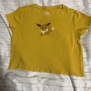 Yellow Eevee crop Graphic Tee